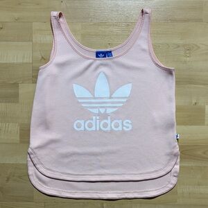 Adidas Soft Pink Tank Top with White Logo